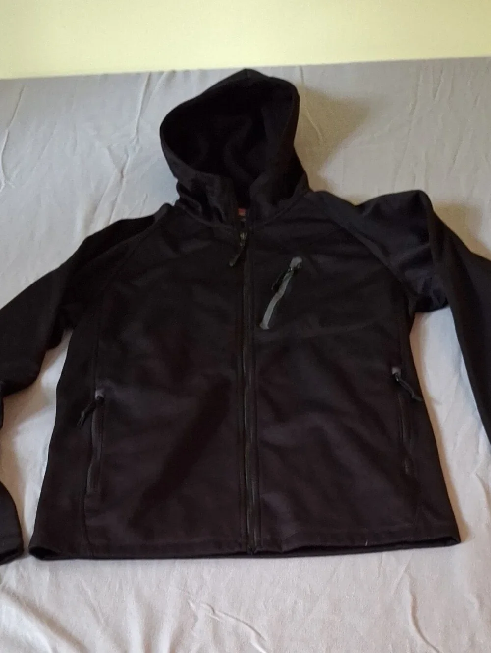 The North Face Black Hooded Performance Softshell Jacket